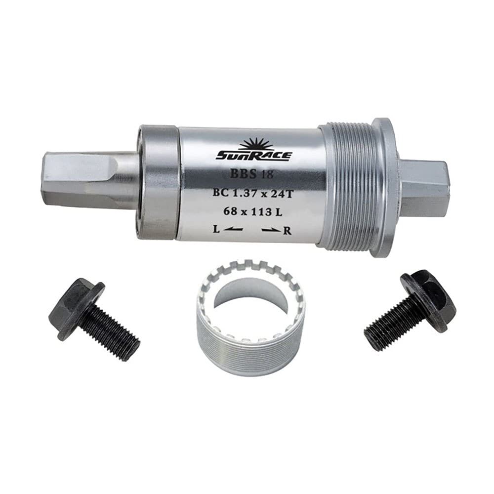 SunRace BBS18 Alloy 68mm Square Taper Bottom Bracket, 118mm