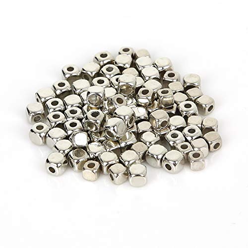 300-500 pz/lotto CCB perline quadrate Color oro allentato distanziatore cubo perline per gioielli fai da te che fanno bracciali collane accessori  36