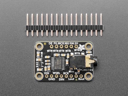 Adafruit PCM5102 I2S DAC, D/A-Wandler mit Line Level Output, 112dB SNR, 6250