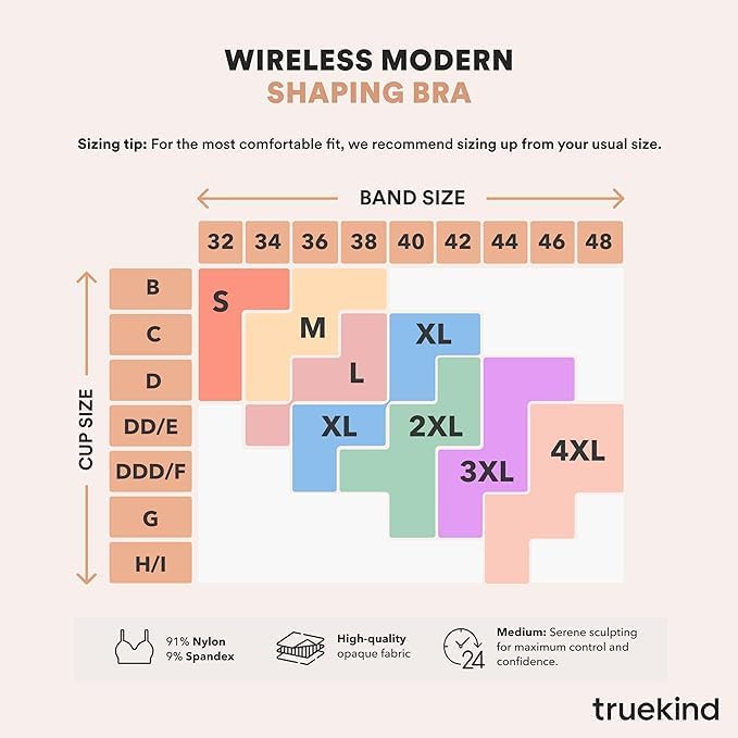 Truekind Wireless Bras for Women No Underwire - Wirefree Bralettes for Women with Support - Wireless Bra Bralette - Image 2