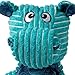 Kong Floppy Knots Hundespielzeug, langlebig, ohne Füllung, quietschendes Kordel-und-Plüsch-Spielzeug, zum Zahnen, Spielen (Nilpferd, Größe XL)
