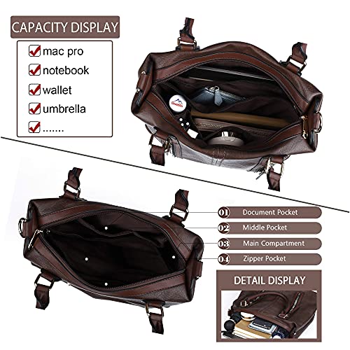 Gladdon Hobo Bags for Women Large Capacity Top Handle Bags with Multi Pocket Tote Shoulder Handbags Faux Leather Crossbody Bag for Work School Travel - Image 3