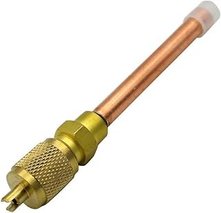 Professional Access Valve, 1/8 Inch Copper with Brass Construction, HVAC Service Tool, 6-Unit Pack