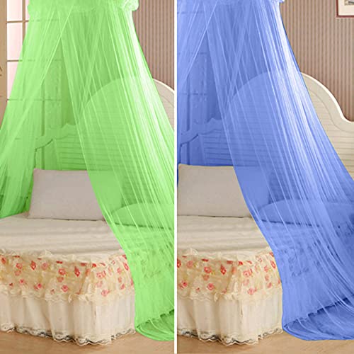 Hevirgo Bed Canopy Mosquito Net, Hanging Travel Netting Curtains, Play Tent Bedding, Elegent Lace House Bedding Decor Sweet Round Bed Canopy Dome Mosquito Net - Green #TOP1