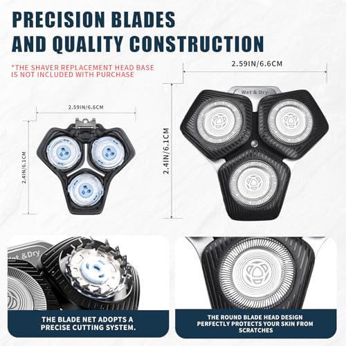 SH71/50 Rasierklingen kompatibel mit Philips Series 5000 (S55XX) und Series 7000 (S7XX) Rasierern (Schwarz-2 Stück)