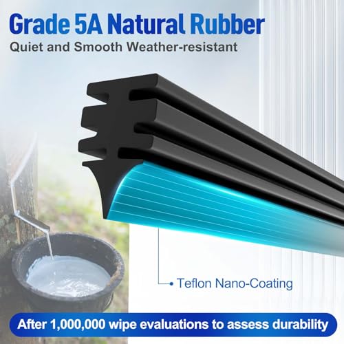 Rear Windshield Wiper for Cadillac SRX 2010-2016, Streak-free OEM Back Wipers Blades, 12