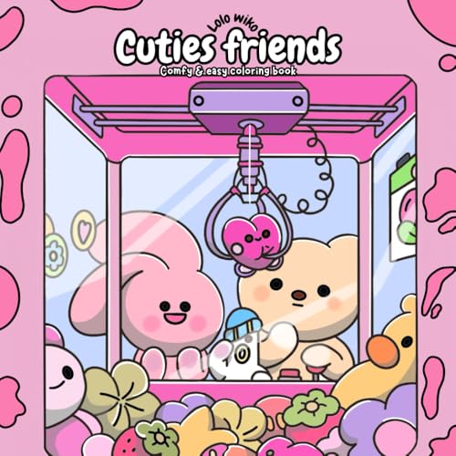 Cuties Friends Comfy and Easy Coloring Book: For Adults &