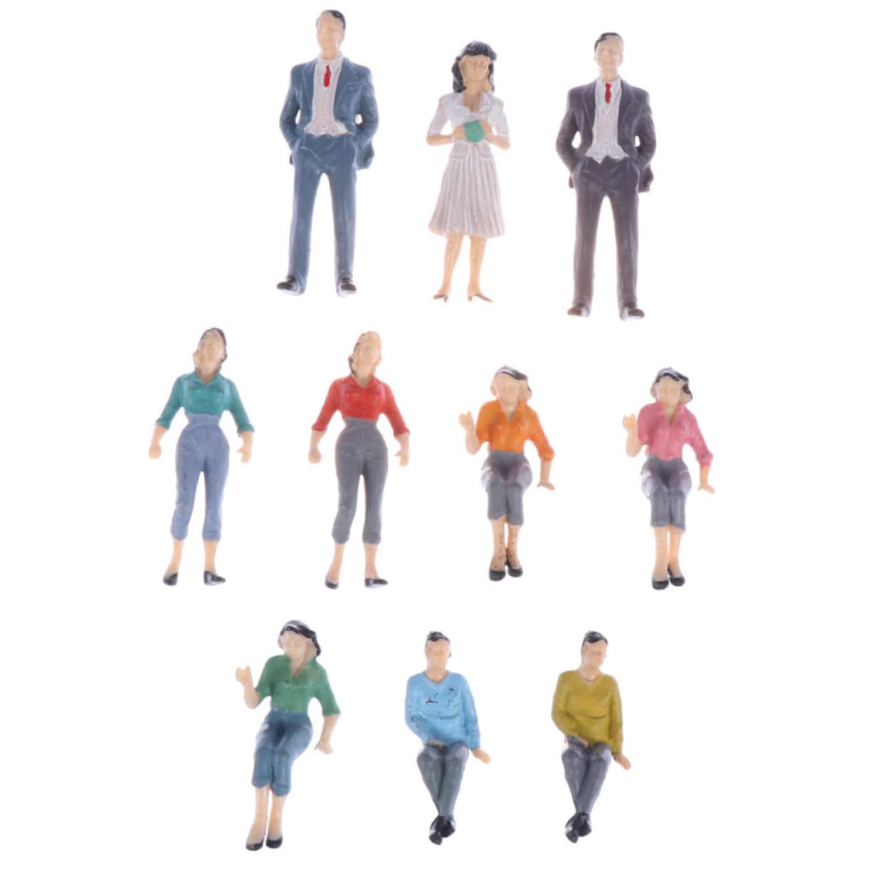 STAHAD 15pcs plastic. props model man sand table number Toy Painted Models Landscape Figures Model real estate Construction Figures Model Miniature Models miniature painted Layout mini