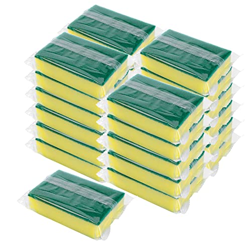 Éponges emballées individuellement, éponges de cuisine en vrac, anti-rayures, chiffons à récurer, sans odeur pour le nettoyage de la maison, de la vaisselle, des appartements de voyage (lot de 30)