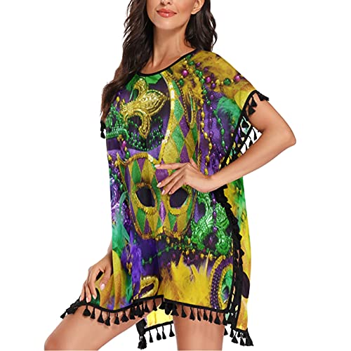 Womens Fashion Stylish Chiffon Tassel Beach Bikini Swimwear Bathing Suit Cover up2