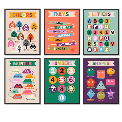 Affiches éducatives enfant pour décorer la chambre et apprendre l'alphabet en s'amusant