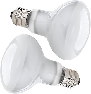 vsshe Turtle Heat Lamp, Pack of 2 50 W UVA Reptile Heat Lamp E27 Dimmable 220 V Heating Lamp Terrarium Full Spectrum Sun Lamp Heating for Tortoise Snake Lizard Cockatoo Chameleon etc product image