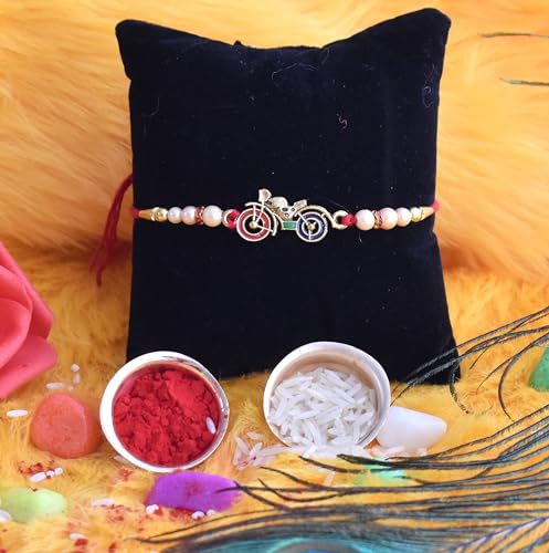 Image of Oblivion Rakhi With Effete Choco Magic 32gm With Pooja Coin & Greeting Card, Rakhi Gift Set For Younger Brother, Rakhis Hamper For Brother, Rakhadi With Chocolate (K1 109 CM32)