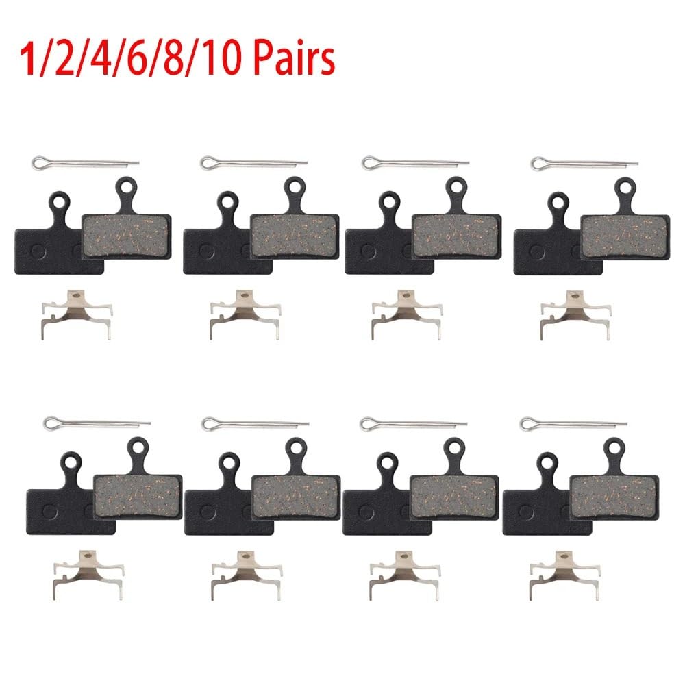1/2/4/6/8/10 Pares de Pastillas de Freno de Bicicleta compatibles con XT M8000 M785 XTR M9000 M9020 M987 M988 M985 SLX M7000 M675 M666 Piezas de Bicicleta(10pair Semimetal 01F)