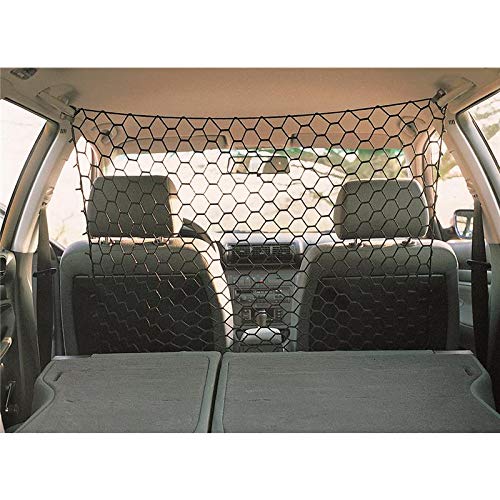 TRIXIE Auto-Netz für Hunde - verhindert Klettern auf die Vordersitze - diverse Befestigungsmöglichkeiten - 120 x 100 cm - Polypropylen - schwarz - 1312