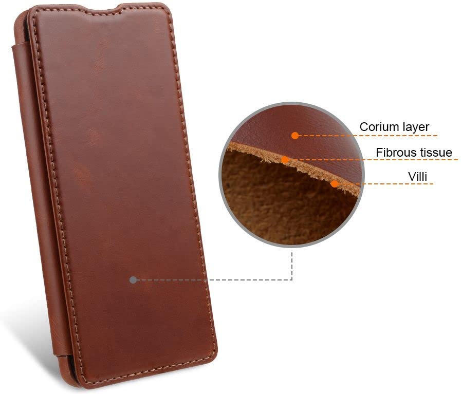 StilGut Book Case Compatible with Google Pixel 7 Leather Flip Phone Case, Phone Cover, Mobile Phone Cases Cognac - Image 3
