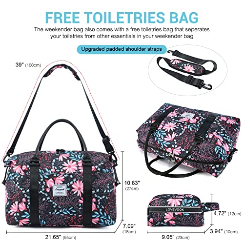 Lovevook Weekender Bag For Women Cute Travel Tote Bag Gym Duffel Bag With Toiletry Bag Carry On Bag Overnight Bag With Wet Pocket Hospital Bag For Labor And Delivery Medium #TOP1