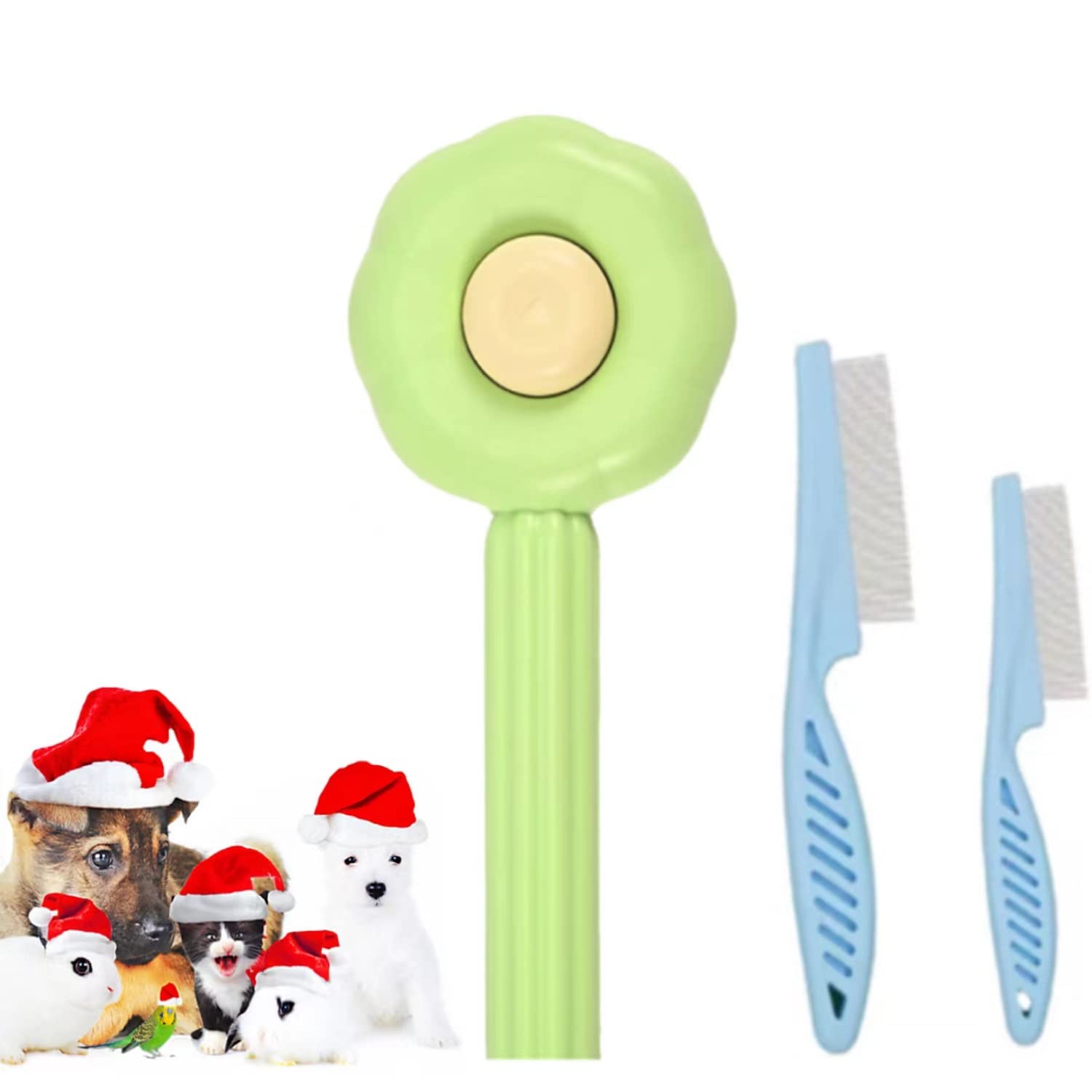 AESALUTOY Cat Brush for Shedding Indoor Cats - Cat Hair Brush for Deshedding Long Haired Cats, Self Cleaning Cat Grooming Brush, Slicker…