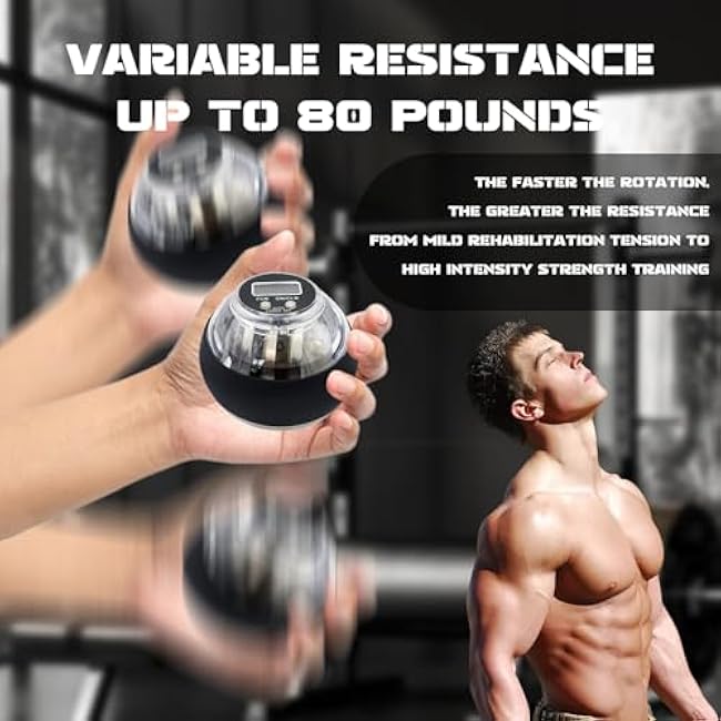 Vital Wrist Ball, Vital Wrist Ball Exerciser, 2026 Vital Wrist Balls with Counter, Portable, Modern Gyroscopic Technology, Enhance Grip Strength, Improves Dexterity & Control, Strengthen Arms