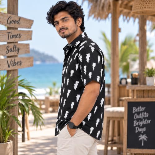 Image of BROWN CULTURE Printed Shirts for Men | Half Sleeve Shirt for Men | Cotton Half Sleeve | Cotton Blend Shirts for Men's | Casual Printed Shirt | Stylish Everyday Wear