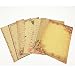 Eternityfing Vintage Lace Kraft Lined Writing Paper Stationary Paper Sets-64 Sheets