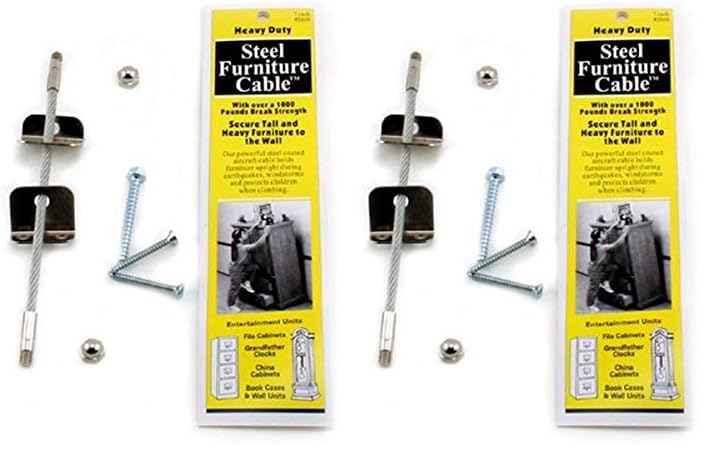 Image of Quakehold! 2830 Furniture Cable Silver, 7 Inch (Pack of 2)