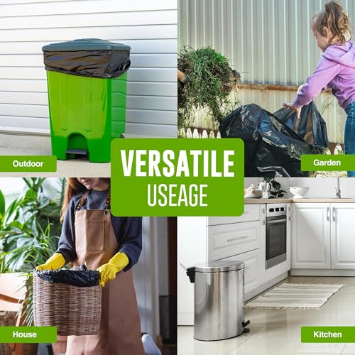 EcoBag - Extra Strong Heavy Duty Refuse Sacks - Recyclable Bin Bags, Leak Resistant, Eco-Friendly, Durable Waste Disposal Bags for Household & Commercial Use, 30 Micron (Μm) /100l - Image 7