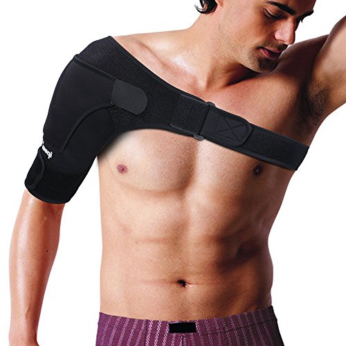 ipow Verstelbare schoudersteunbrace voor links/rechter schouder met compressiehoes Wraps voor rotator manchet… - Image 7