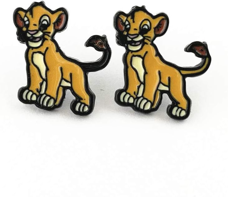 KJSYJBGFandom Bazaar TV Movies Show Original Design Quality Anime Cartoon Cosplay lion king Stud Earrings Gifts for woman girl