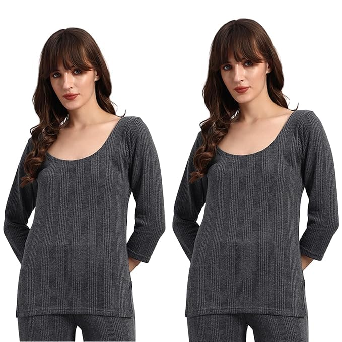 black blink! Women's Soft Touch Microfiber Elastane Stretch Fleece Fabric Full Sleeve Thermal Top with Stay Warm Technology-picture-15