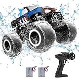 JECAURS 1:16 Remote Control Monster Trucks for Boys,Amphibious Waterproof RC Car Suitable for All Terrain 4WD Off-Road Car Toys Gifts for Boys/Girls