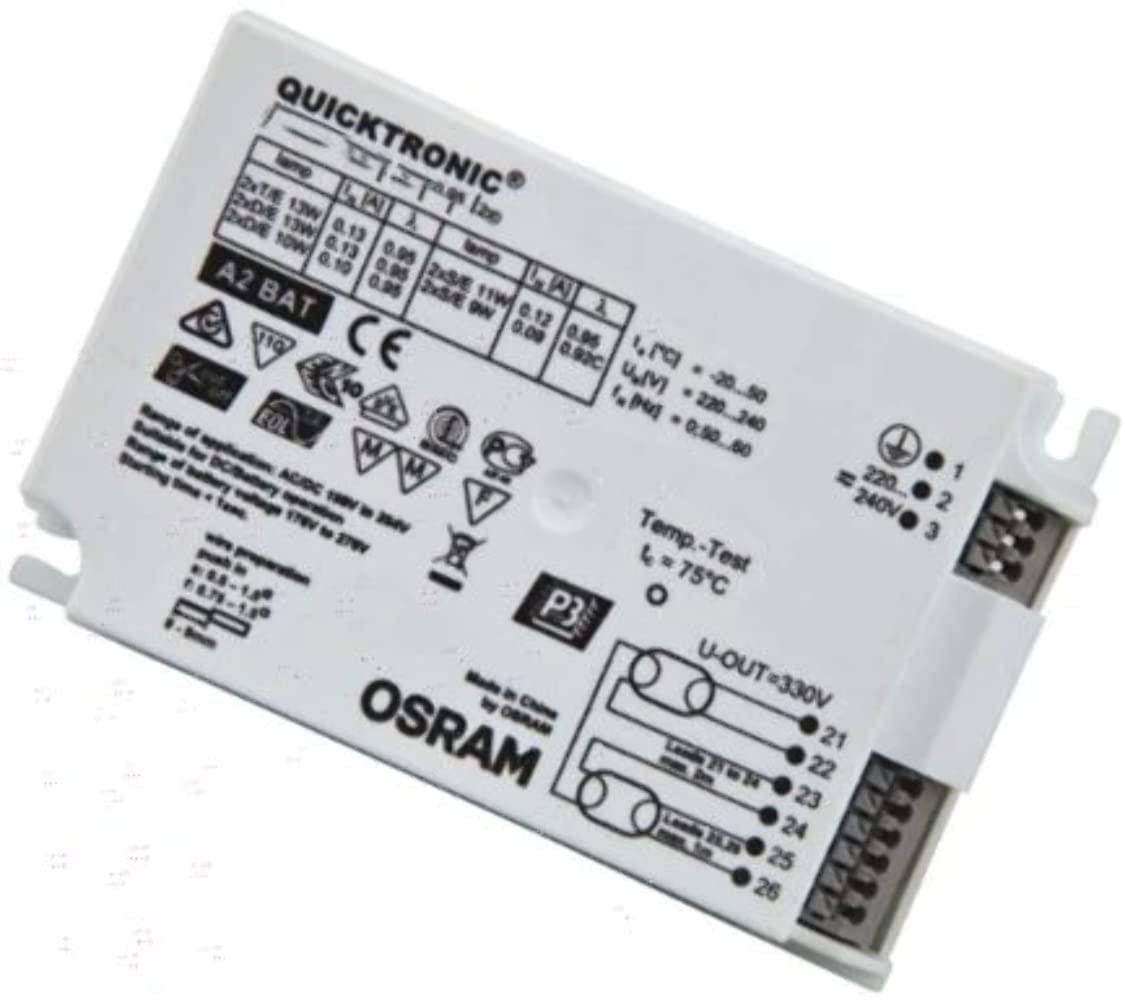 OSRAM Electronic Control Gears (ECG), QUICKTRONIC Professional M, ECG LL/KLL Non-DIM, QTP-D/E 2X10-13/220-240