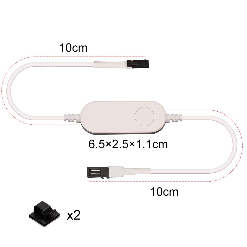 Dimmer Switch for 24V LED neon Light Strip, Adjust Brightness, Turn On or Off, Set Auto ON or Off with APP White …