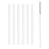 Fukaisu 6pcs Straw Replacement Compatible with Owala FreeSip Sway 30oz Water Bottle, Plastic Straw with Cleaning Brush Cleaner Reusable Accessories Parts for Owala Insulated Water Bottles (White)