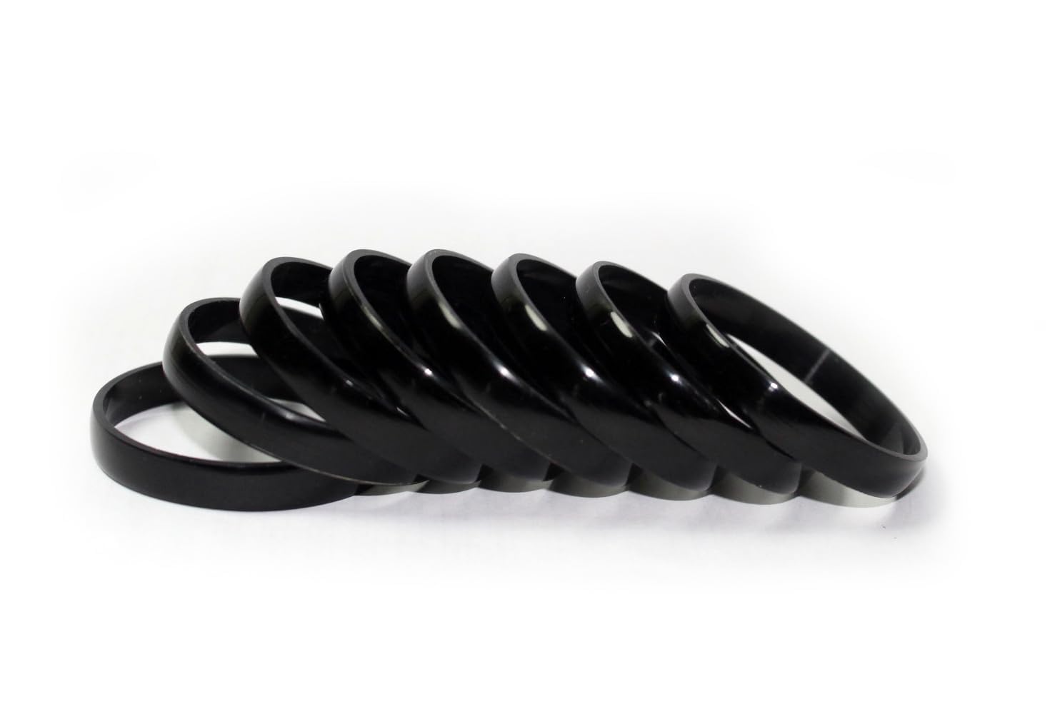 GenericUnisex-Baby Karivala Black Plastic Bangles For New Born Babies (0 Months) - 5Mm Thick Feather Light (0 Months, 8)