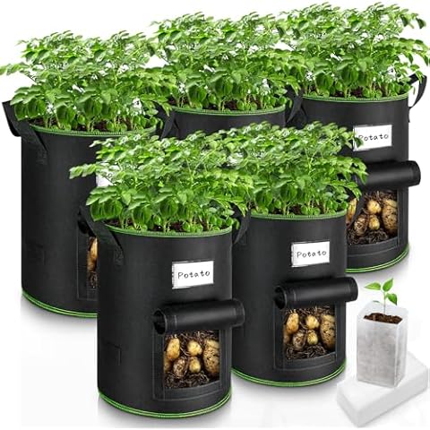 Enbagold 7 Gallon Potato Grow Bags Cover