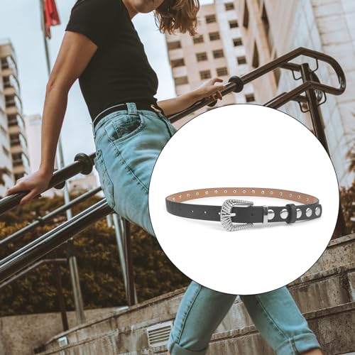 Waist Belt With Adjustable Pin Buckle Large Rivet Decor Waist Belts For Women Coat Dress Adjustable3