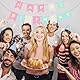 Smomend Geburtstagsdekoration, Happy Birthday Banner & Wimpelkette, 10m Jute, Dreieckig, Bunt (Multicolored), Partyzubehör
