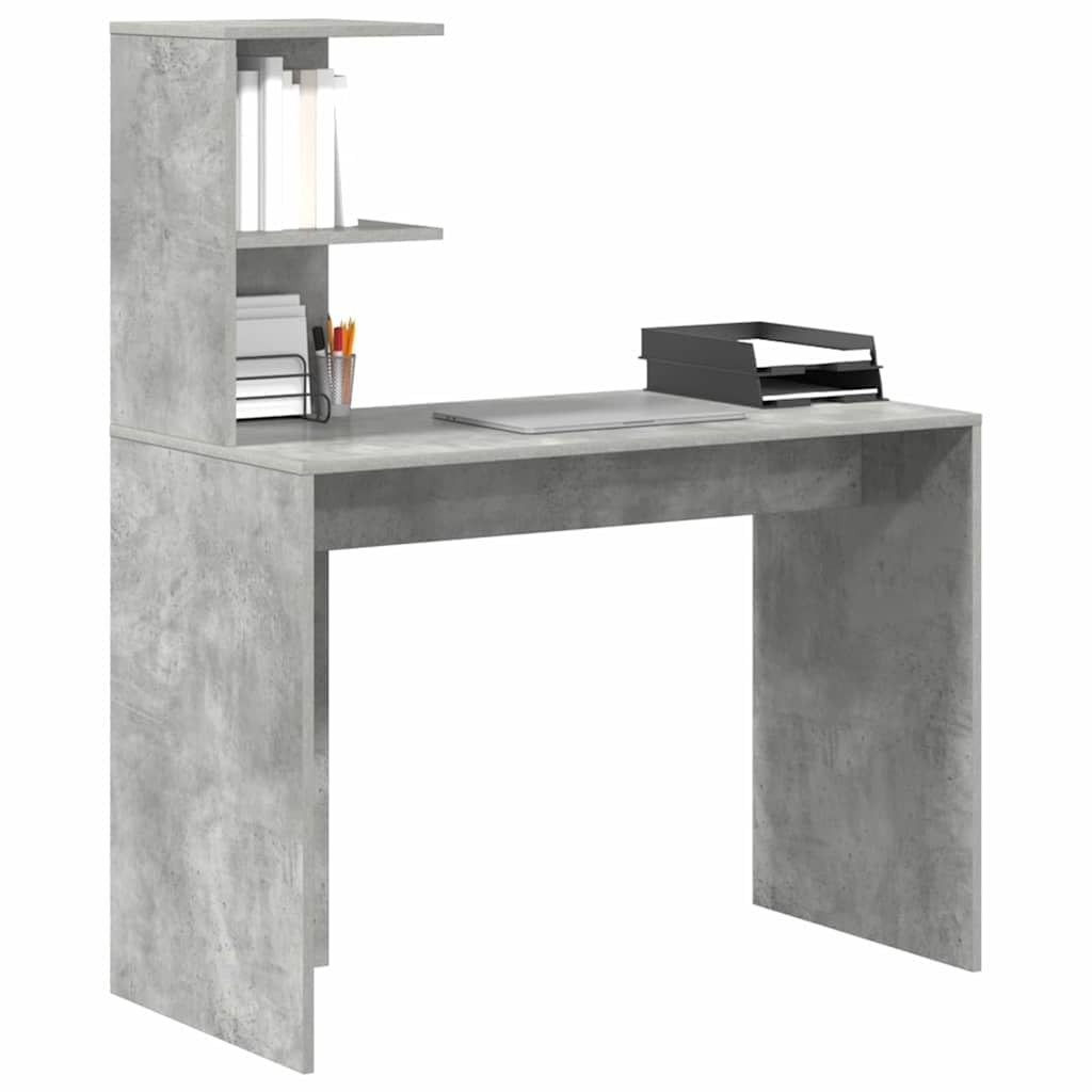 Generisch Schreibtisch Beton Grau 102 x 50 x 124 cm Holzwerkstoff,Möbel,Büromöbel,Schreibtische-869357