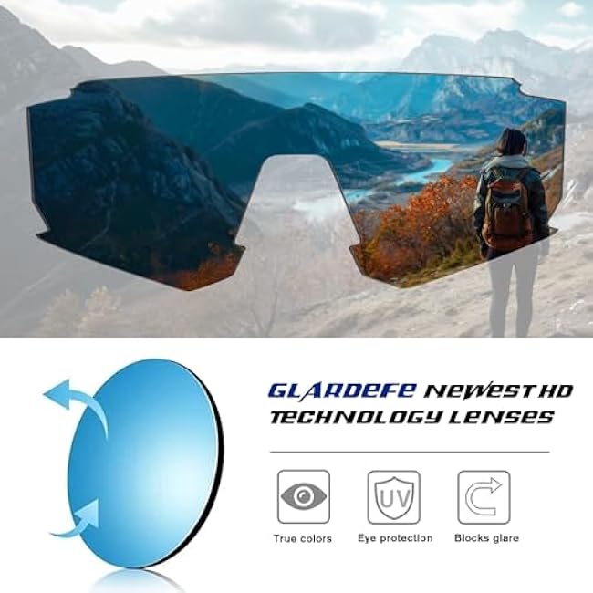 Sports Baseball Sunglasses - Running Sunglasses for Men Women - Driving Fishing Cycling Bike Glasses