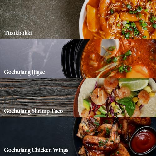 Wang Gochujang - Traditional Korean Red Chili Pepper Paste, Made with All Natural Ingredients, Non-GMO and MSG-Free, 1.1 Lb (Pack of 1) - Spicy, Sweet and Deep Flavor