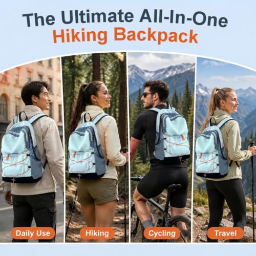 Image of Venzina Trekking Small Bags, Lightweight Hiking Backpack Packable