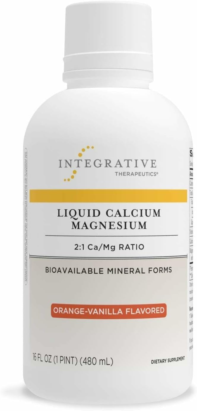 Liquid Calcium Magnesium 2:1 - Calcium Supplement for Bone Support* - Delicious, Liquid Formula - Does Not Contain Sugar, Gluten or Dairy - Orange Vanilla, 16 oz (32 Servings)