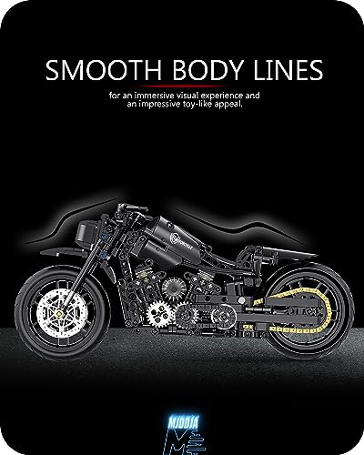 MJDDJA 1:8 Motorcycle Building Set for Adults, Building Blocks for Adults, Collectible Toy for 14 15 16+ Years Old Boys, Teenage Boys Gifts on Birthday(579PCS) - Image 8