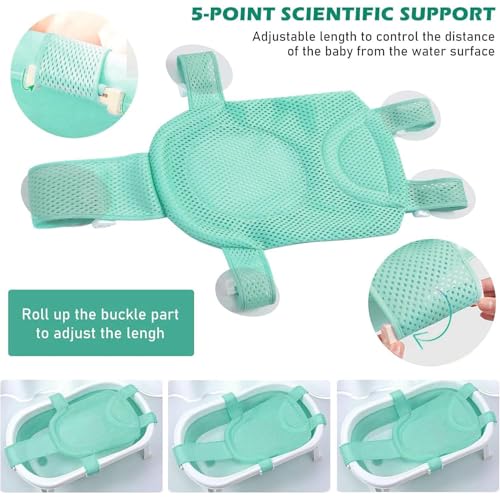 Badewanneneinsatz Baby,Baby Badekissen,Babybadenetzt Baby,Babywanne Neugeborene Einsatz,Babywannen Einsatz,Rutschfestes Badewannenkissen,Verstellbares Badesitznetz,Badesitz Neugeborene