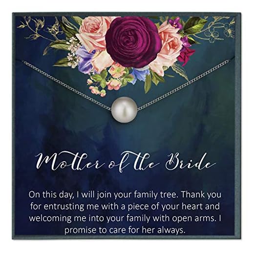 Mother of The Bride Gift from Groom, Mother in Law Wedding Gift from Groom, Wedding Gift for Mother in Law, Gift to Bride Mom 8mm Swarovski Pearl Necklace