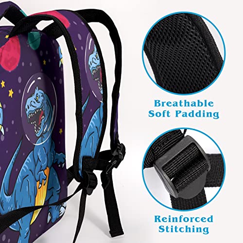 Dacawin Blue Giant Dinosaur School Backpack Cartoon Tyrannosaurus Rex Bookbag For Boys Girls Cosmic Planet Rocket Fashion Travel Bag Casual Daypack Backpacks For Toddler Little Kids #TOP3