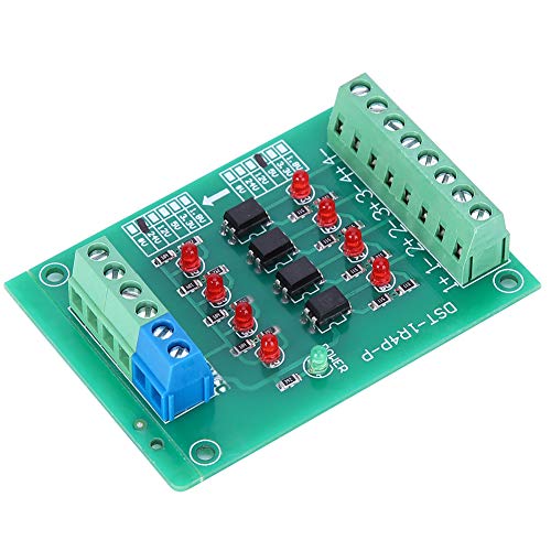 4 Channel Optocoupler Isolation Module, Voltage Level Module, PLC Conversion Board with 20KHZ Frequency, 80KHZ Model and Small Size for Power Module