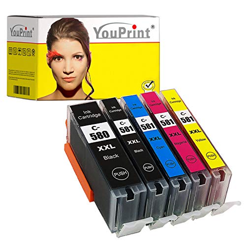 5 YouPrint® XXL Druckerpatronen als Ersatz für PGI-580 und CLI-581 Cover