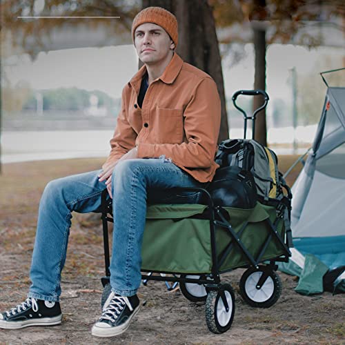 Carro Plegable Portátil para Camping y Exteriores, Capacidad 80 Kg, Manija Ajustable, Ruedas de PVC, Estructura de Acero y Tela Oxford miniatura 2